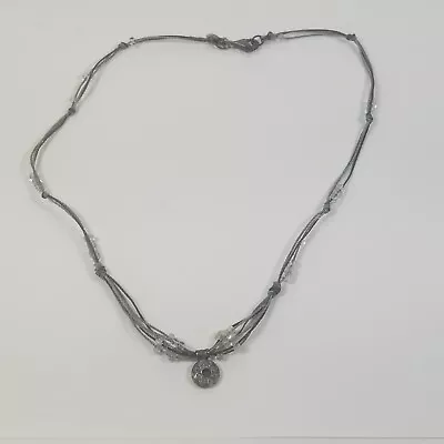 Vintage Peyote Bird Sterling Silver 925 Pendant Beaded Necklace 16  • $44.99