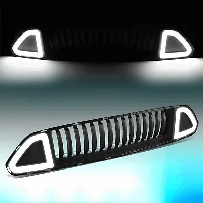 For 15-17 Ford Mustang LED Front Bumper Upper Hood Grille Vertical Mesh Grill • $67.99