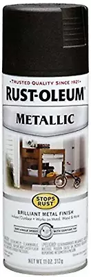 Rust-Oleum 248636 Stops Rust Metallic Spray Paint 11 Ounce Oil Rubbed Bronze • $18.12