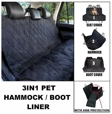 3 In 1 Quilted Rear Pet Dog Cat Hammock Seat Cover Boot Liner For Lexus CT • £28.99