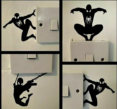 Spiderman Vinyl Decal Light Switch Wall Art Car Van Window Kids Bedroom Sticker • £2