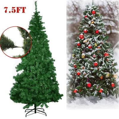 7.5ft Artificial Christmas Tree Xmas Hinged Spruce Holiday Decorations Outdoor • $79.99