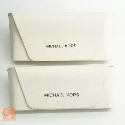 2 MICHAEL KORS Cream Faux Leather Eyeglasses / Sun Glasses Case • $3.95
