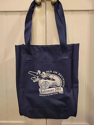  PAN AM REUNION BALTIMORE 2001 Canvas Navy Tote Bag Flying Clippers 15x11”  • $136.88