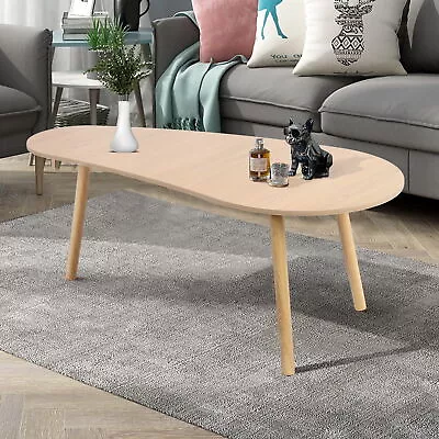 Small Oval Coffee Table Mid Century Modern Coffee Table For Living Room Center  • $49.99