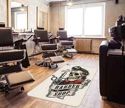 £231.59 • Buy 3D Skull Scissors R380 Barber Shop Non Slip Rug Mat Round Elegant Carpet Panda