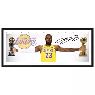 $39.99 • Buy Lebron James Lakers Wings Signed Framed Poster Durant Basketball Memorabilia