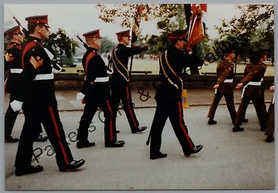 Military Photograph Queens Lancashire Regiment Colour Party Parade Procession • £3.50