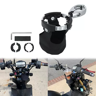 Motorcycle Cup Holder Chrome Handlebar Drink Bottle Holder Fit For Harley • $22.59