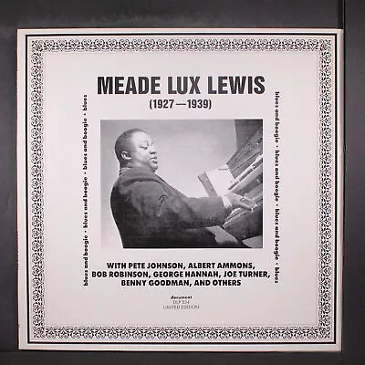 MEADE LUX LEWIS: 1927-1939 DOCUMENT 12  LP 33 RPM Austria • $20