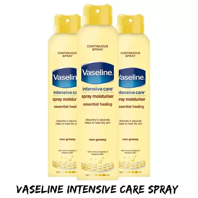 Intensive Care Vaseline Body Spray Moisturiser For Men And Women 190ml X 3 Pack • £21.85