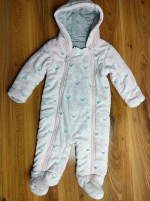 £7.50 • Buy {D549} M&S Girls 9-12 Months Winter Pramsuit Snowsuit