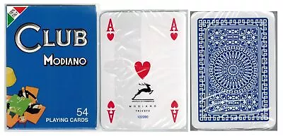 Club Poker Deck Playing Cards Blue Modiano • $5.44