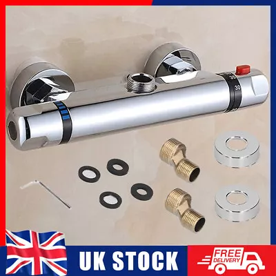 £24.99 • Buy Thermostatic Exposed Bar Shower Mixer Valve Tap Chrome Top 1/2  Outlet New