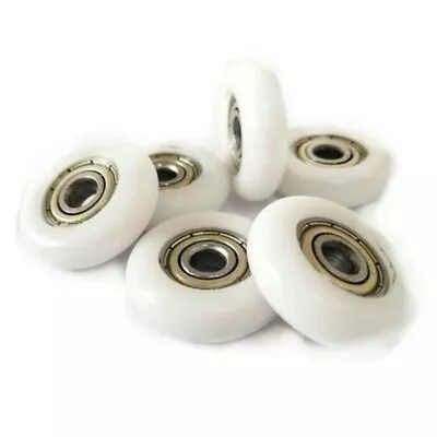 £7.97 • Buy 10pcs Plastic Nylon Embedded Pulley Wheels Groove Ball Bearings 5x23x7mm