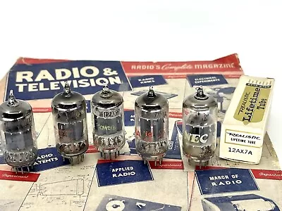 5 Vintage 1960s 12AX7A VACUUM TUBES Made In USA By Multiple Makers. • $50