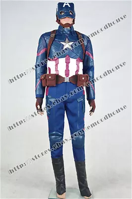 Captain America: Civil War Cosplay Steve Rogers Costume Men's Superhero Outfit • $188.39