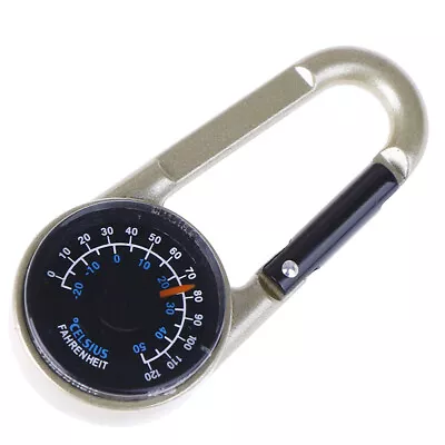 Multifunctional Mini 3in1 Carabiner Compass Thermometer Outdoor Camping Hiking • $3.26