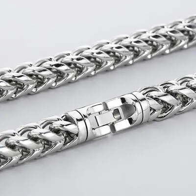 Heavy 8/10mm 316L Stainless Steel Franco Link Chain Necklace For Cool Men 25.5  • $15.19