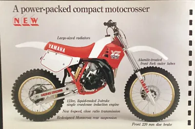 Yamaha Genuine Product Information Guide YZ125S  1986 • $10