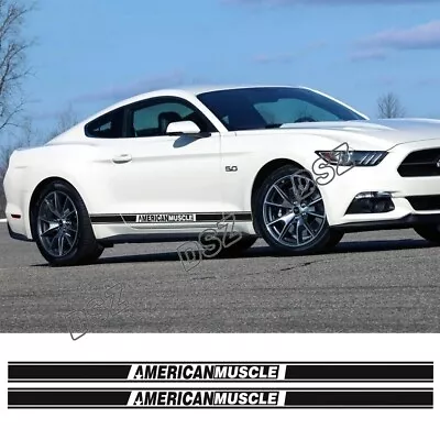 Car Automotive Decals Sports Style Body Side Skirt Stickers For Ford MUSTANG GT • $29.52