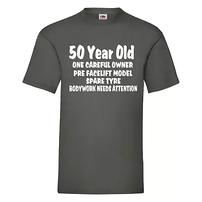 Funny 50th Birthday T-Shirt - 50 Year Old  One Careful Owner  - Novelty Gift • £13.99