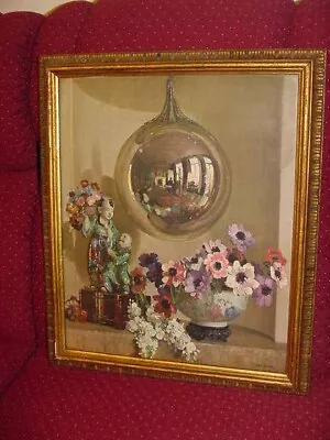 $105 • Buy Herbert Davis Richter Reflections Vintage Print Old Wood Frame Harrod's London