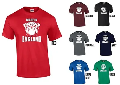 Bulldog Made In England T-Shirt - Ladies Mens XS-5XL English British • £13.41