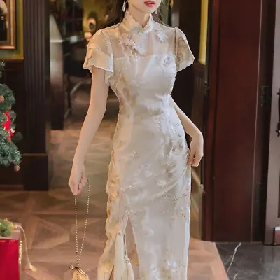 Cheongsam Embroidery Girls Dress Qipao Modern Weding Party Women Sexy Dress • $144.39