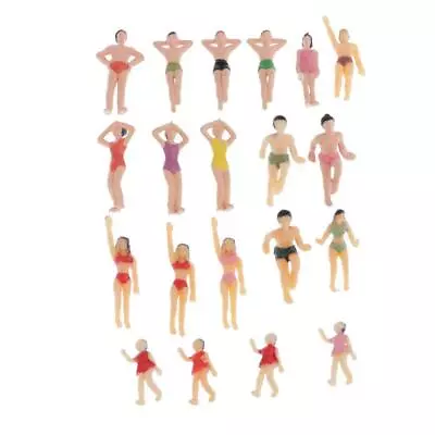 20pcs 1:50 Scale O Gauge Colorful Painted Mixed Model People Figure Layout  • £5.65