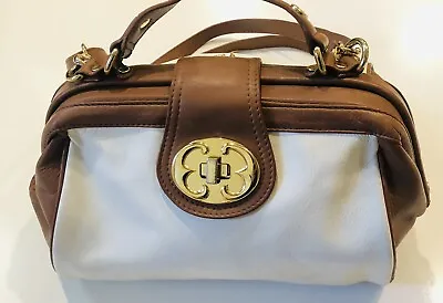 $40 • Buy Emma Fox Handbag Leather Classic Stratford Frame Satchel Purse Shoulder Strap