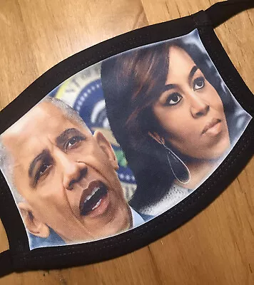 Barrack Obama Michelle Obama Face Mask Reusable Washable Double Layer • $15