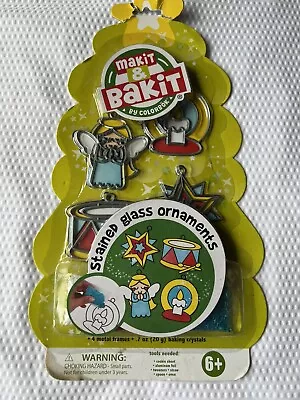 Set Of 4 Makit Bakit Stained Glass Ornament Kit Kids Christmas • $35