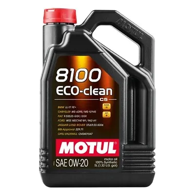 Motul 108862 8100 Eco-Clean 0W20 5 Liter - Motul Eco-Clean 0W-20 NEW 108862 • $59