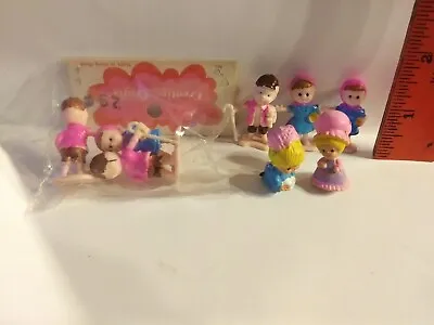 8 Vintage Plastic Craft People Figures - Cake Toppers Dollhouse Miniatures • $14.99