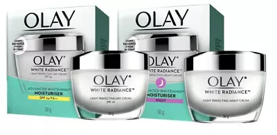 Set Olay White Radiance Day Cream SPF24 + Night Cream 50 Grams • $91.52