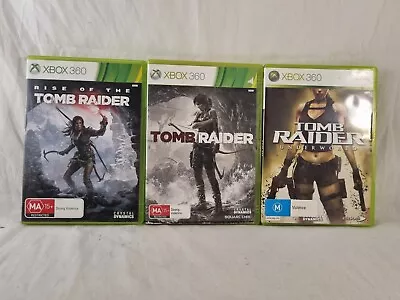 Tomb Raider Collection Xbox 360 3 Games Rise Of The Tomb Raider Underworld • $48