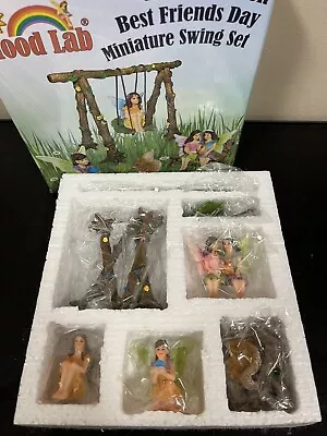 Mood Lab Fairy Garden Accessories Kit With Miniature Figurines Swing Set NEW • $46