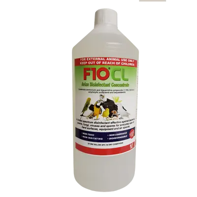 F10 CL Concentrate Avian Bird Disinfectant With Added Detergent 1L / 5L • £24.99