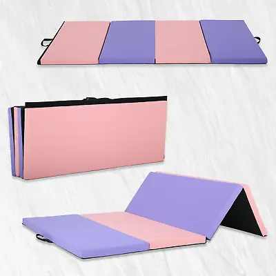 Gymnastics Mat Gym Tumbling Mat Folding Extra Thick Durable 4 Folding Yoga Mat • $79.99