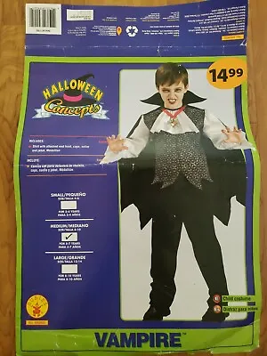 Halloween Concepts Classic Vampire Costume Kids Size M (5-7 Years) Shirt Cape • $6.75