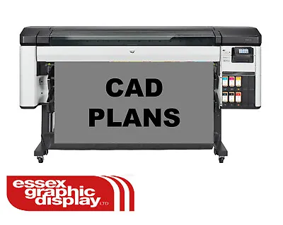 Large Format Printing CAD Prints Building Plans CAD Custom Printing Service • £0.99