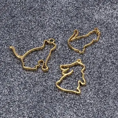 £3.19 • Buy 3Pcs Pet Cat Dog Rabbit Frame Pendant Open Bezel Blank Setting UV Resin Jewelry