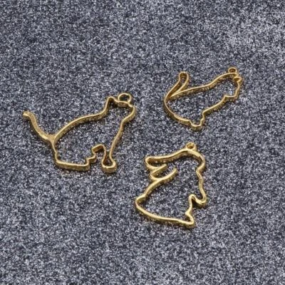 £3.19 • Buy 3Pcs Pet Cat Dog Rabbit Frame Pendant Open Bezel Blank Setting UV Resin Jewelry