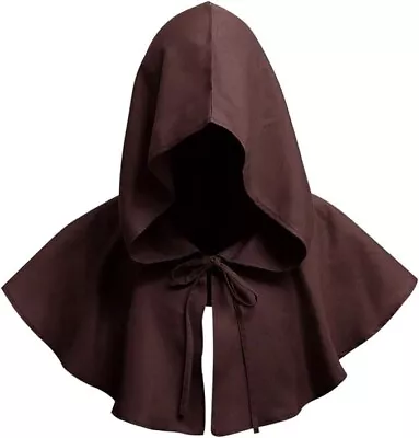 Halloween Grim Cowl Cloak Medieval Wicca Pagan Hood Hat Cosplay Costumes Hooded • $20.99