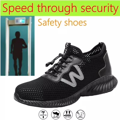 SAFETY SHOES COMPOSITE PLASTIC TOE CAP SHOES WORK SHOES MEN WOMEN LIGHTWEIGHT T@ • £23.99