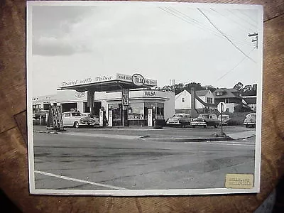 TULSA OIL CO. Belle Ave.  Belleville  NJ VINTAGE GAS STATION 8X10 PHOTO Mounted • $69.39