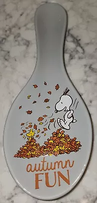 Peanuts Snoopy Woodstock Spoon Rest Autumn Fun Fall Leaves NEW  • $13.99