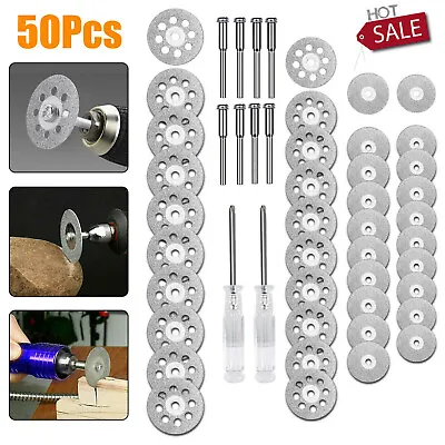 50Pcs Cutting Wheel Set Mini Drill For Dremel Rotary Tool Accessories W/ Mandrel • $12.48