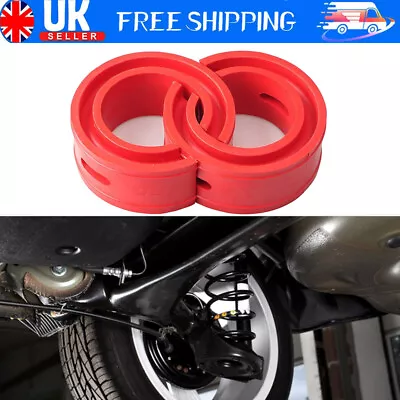 2Pcs Type-D Red Car Rubber Shock Absorber Spring Bumper Buffer Power Cushion New • £14.94